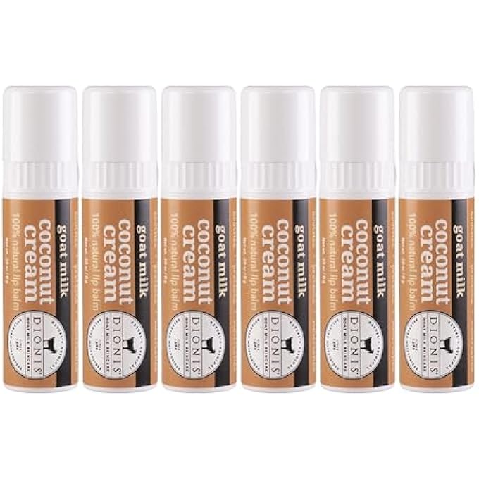 Dionis - GOAT MILK SKINCARE COCONUT CREAM SCENTED LIP BALM - SET OF 6 (0.28 OZ) - MADE IN THE USA - CRUELTY-FREE AND PARABEN-FREE - Image 1